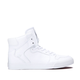 Supra Mens VAIDER High Top Shoes White/White | US-22522